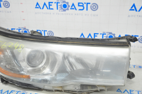 Headlight front right Toyota Highlander 14-16 bare, light, halogen, for polishing