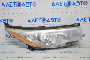 Headlight front right Toyota Highlander 14-16 bare, light, halogen, for polishing