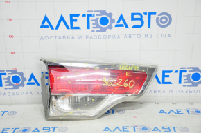 Light inside trunk door left Toyota Highlander 14-16 broken glass, broken housing