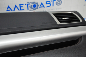 Torpedo front panel with AIRBAG Toyota Highlander 14-19 black, chrome finish