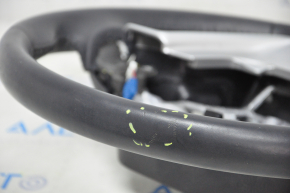 Naked steering wheel Toyota Highlander 14-19 leather black, scratches