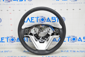 Naked steering wheel Toyota Highlander 14-19 leather black, scratches