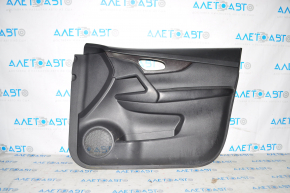 Door trim card front right Nissan Rogue 14-16 black, graphite insert, dented