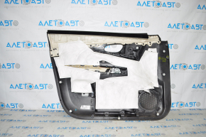 Door trim card front right Nissan Rogue 14-16 black, graphite insert, dented