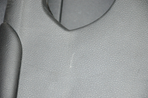 Door trim card front left VW Jetta 11-18 USA black with black insert plastic, armrest leather, molding gray gloss, scratches