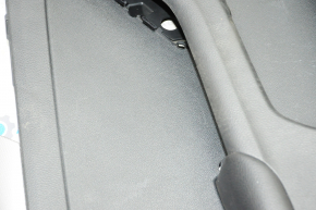 Door trim card front left VW Jetta 11-18 USA black with black insert plastic, armrest leather, molding gray gloss, scratches