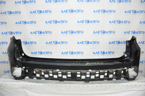 Rear bumper bare Toyota Highlander 14-19 without parking sensors black, bumps, scratches, dented, cracks no fragment