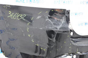 Rear bumper bare Toyota Highlander 14-19 without parking sensors black, bumps, scratches, dented, cracks no fragment