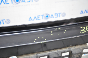 Rear bumper bare Toyota Highlander 14-19 without parking sensors black, bumps, scratches, dented, cracks no fragment