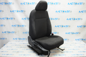 Passenger seat VW Jetta 11-16 USA without airbag, mechanical, cloth black, for dry cleaning, burnt