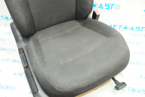 Passenger seat VW Jetta 11-16 USA without airbag, mechanical, cloth black, for dry cleaning, burnt