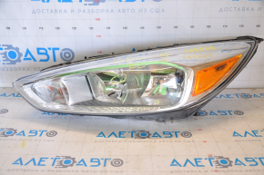 Headlight front left naked Ford Focus mk3 15-18 rest, halogen, light, cobweb, sand