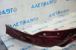 Rear bumper lip Ford Focus mk3 15-18 rest 4d Sport, red RR, scratches