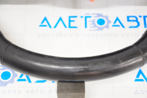 Naked steering wheel Dodge Challenger 15-23 leather, black, heated, without buttons, with pads, worn, cracks in the leather