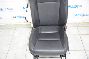 Passenger seat Toyota Highlander 14-16 without airbag, mechanical, leather black, shot