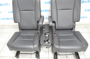 Rear row of seats 2nd row Toyota Highlander 14-16 leather black, separate