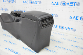 Console center armrest and cup holders Nissan Rogue 14-17 black, scratches