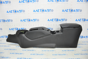 Console center armrest and cup holders Nissan Rogue 14-17 black, scratches