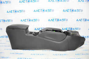 Console center armrest and cup holders Nissan Rogue 14-17 black, scratches
