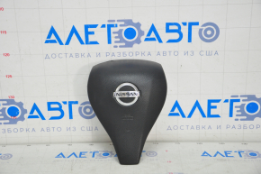 Airbag in steering wheel driver Nissan Rogue 14-16 black, rusty pyropatron