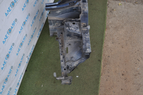 Front quarter left Nissan Rogue 14-20 blue, with central pillar