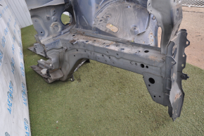 Front quarter left Nissan Rogue 14-20 blue, with central pillar