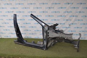 Front right quarter Nissan Rogue 14-20 blue, with central pillar