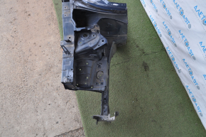 Front right quarter Nissan Rogue 14-20 blue, with central pillar