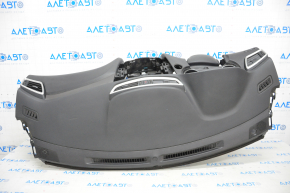 Torpedo front panel with AIRBAG Nissan Rogue 14-20 black, rusty pyropatron