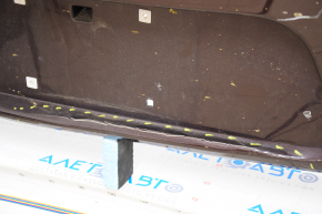 Rear bare bumper Chevrolet Malibu 13-15 for camera, burgundy, dented, crack in mount