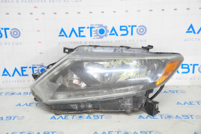 Headlight front left Nissan Rogue 14-16 bare, halogen, water damage
