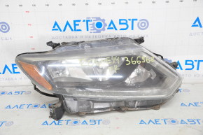 Headlight front right Nissan Rogue 14-16 bare, halogen, water damage