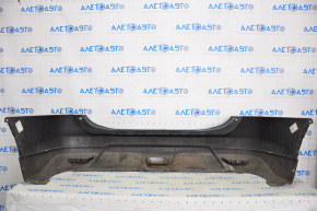 Rear bumper bare Nissan Rogue 14-16 blue, scratches, bump