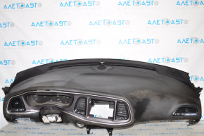 Torpedo front panel with AIRBAG Dodge Challenger 15-23 rest, black, crack, cracked air duct