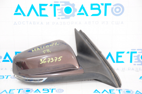 Side mirror right Chevrolet Malibu 13-15 7 pins, turn signal, burgundy