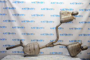 Muffler rear part with barrels Audi Q5 8R 09-12 2.0T with chrome tips