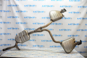 Muffler rear part with barrels Audi Q5 8R 09-12 2.0T with chrome tips
