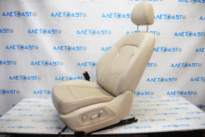 Driver's seat Audi Q5 8R 09-17 with airbag, electric, beige leather, scuffs