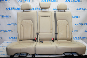 Rear row of seats 2nd row Audi Q5 8R 09-17 beige leather, bumpers, without two plugs