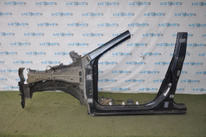 Front quarter left Nissan Rogue 14-20 blue, with central pillar