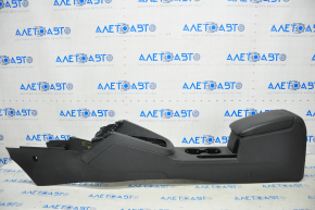 Console center armrest and cup holders VW Jetta 11-17 USA leather black, scratch