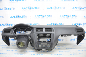 Torpedo front panel with AIRBAG VW Jetta 11-18 USA black, scratch