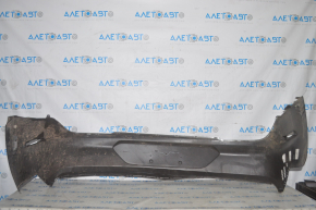 Rear bumper bare Ford Mustang mk6 18-23 without parking sensors, graphite J7, pressed, tear, scratches