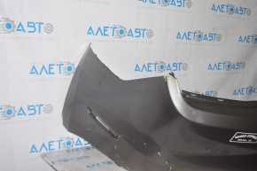 Rear bumper bare Ford Mustang mk6 18-23 without parking sensors, graphite J7, pressed, tear, scratches