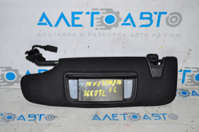 Left visor Ford Mustang mk6 15- coupe black, folded