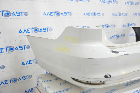 Bare rear bumper VW Jetta 15-18 USA white, dents, scratches, crack, breakage of the mount