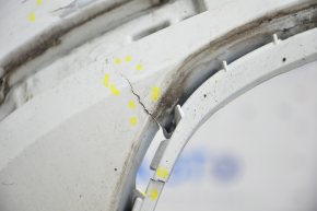 Bare rear bumper VW Jetta 15-18 USA white, dents, scratches, crack, breakage of the mount