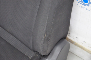 Driver's seat VW Jetta 11-16 USA without airbag, manual, black cloth with black insert, worn, dry cleanable