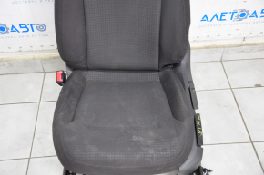 Driver's seat VW Jetta 11-16 USA without airbag, manual, black cloth with black insert, worn, dry cleanable