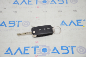 Key VW Jetta 11-17 USA 4 buttons, folding, worn